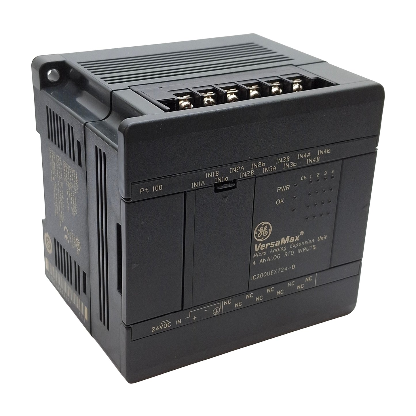 Used GE IC200UEX724-D VersaMax Micro Analog Expansion Unit, 4x PT100 RTD Inputs