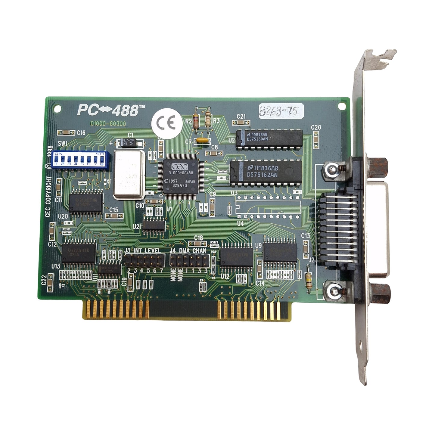 Used CEC PC-488 01000-60300 Rev D General Purpose Interface Bus Card IEEE-488 ISA Bus