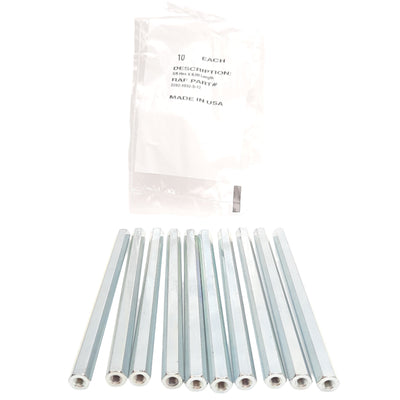 New Lot of 10 RAF Electronic Hardware 2282-1032-S-12 Hex Standoff 6in, Thread 10-32