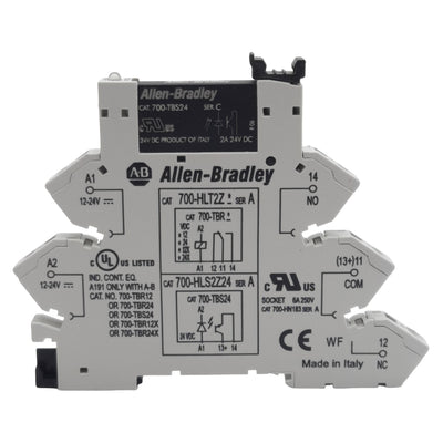 New Allen Bradley 700-HLS2Z24 Terminal Block Relay, SPST-1N.O., 2A 24VDC, 24VDC Coil