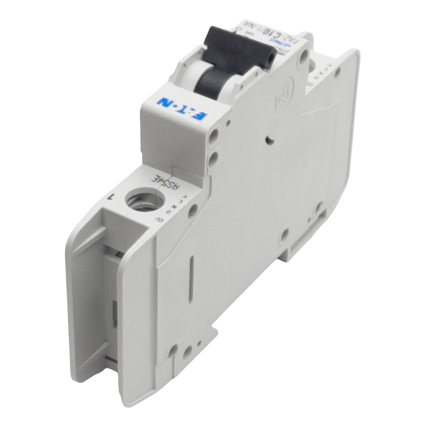 Used Eaton FAZ-C10/1-NA-SP Circuit Breaker, 1-Pole, 10A 48VDC/277VAC, DIN Rail