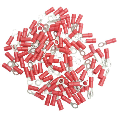 New Lot of 100 Panduit PV18-10R-MY Ring Terminal Vinyl, #10 Stud, 18AWG-22AWG