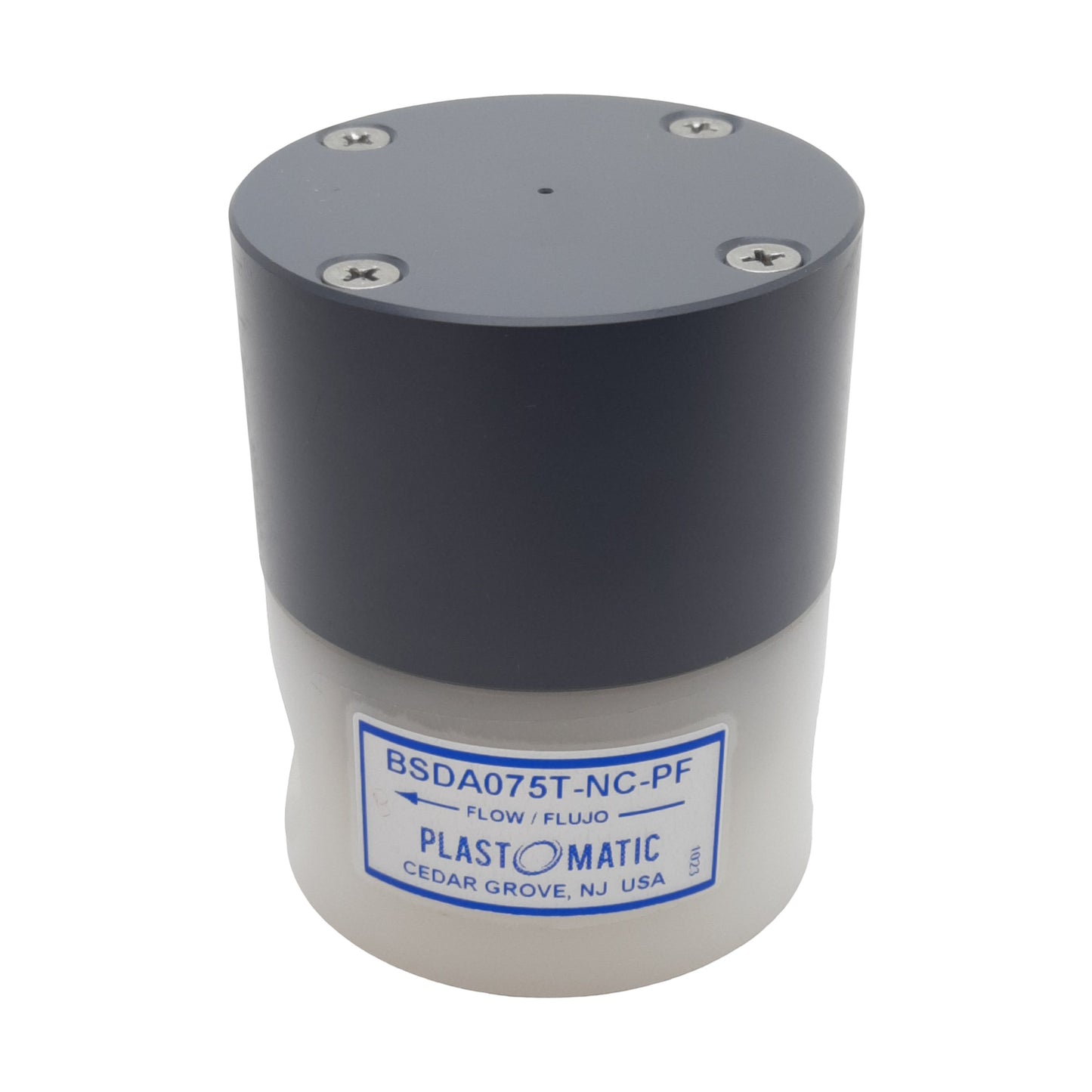 Used Plastomatic BSDA075T-NC-PF Shut-Off Valve, 3/4in x 3/4in NPT, 100psi Max