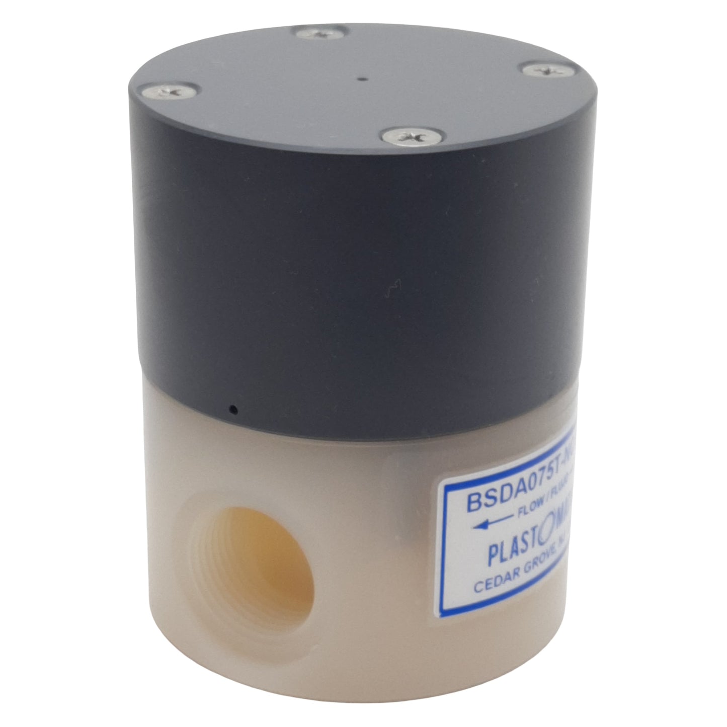 New Plastomatic BSDA075T-NC-PF Shut-Off Valve 3/4in x 3/4in NPT, 100psi Max