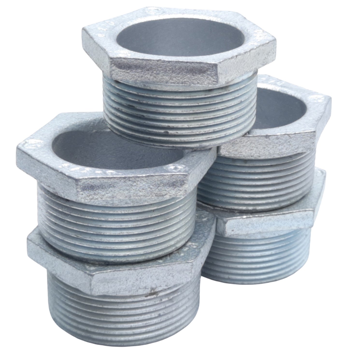 Used Lot of 5 O-Z/Gedney 7-150 Type 7 Bushed Conduit Chase Nipple, Size 1-1/2" IMC