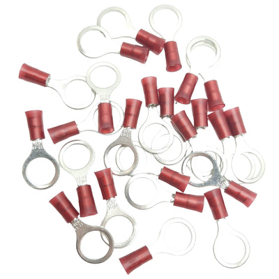 New Lot of 30 Panduit PN18-38R-C Ring Terminal Nylon, 3/8in Stud, 18AWG - 22AWG