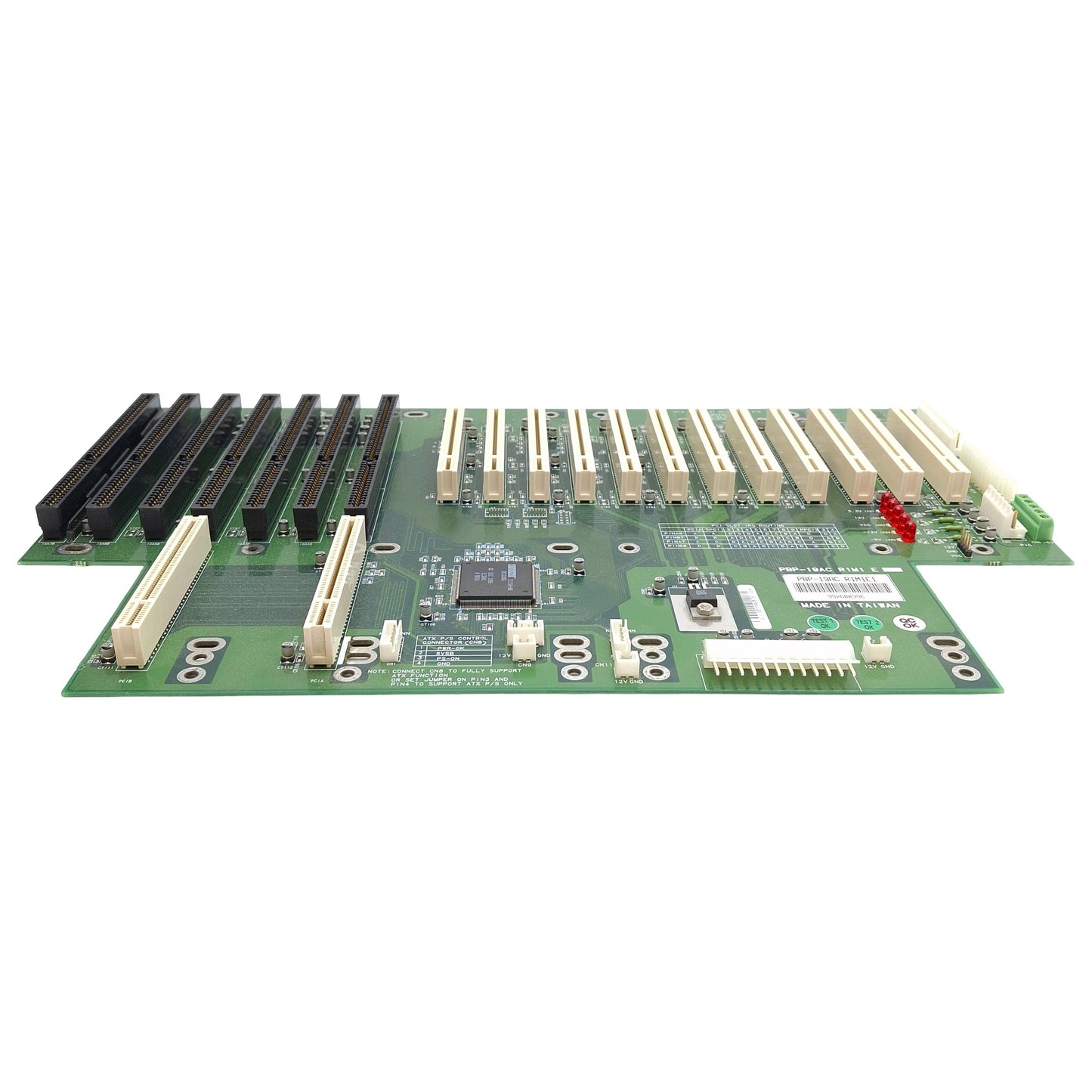 Used Portwell PBP-19AC-R1M1E1 ATX Motherboard/Backplane, 19-Slot, 12x PCI, 7x ISA