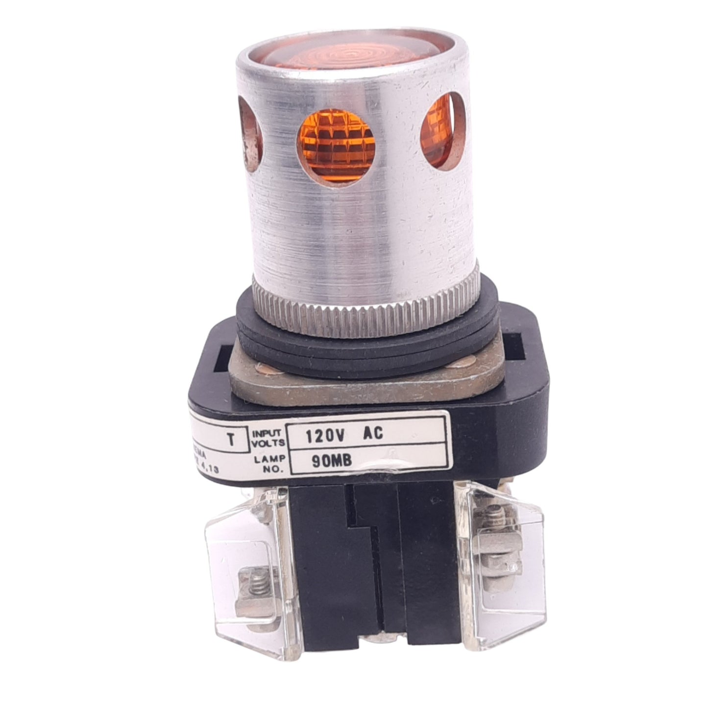 Used Allen Bradley 800T-PAD16 Amber Illuminated Pushbutton, ø30mm, 1NO 1NC, 600V 10A