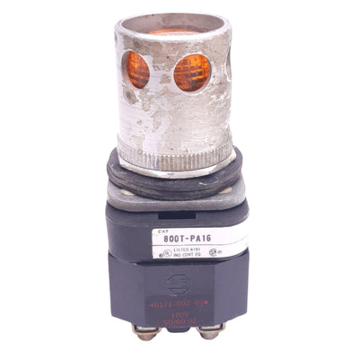 Used Allen Bradley 800T-PA16 Amber Illuminated Pushbutton, ø30mm, 1NO 1NC, 600V 10A