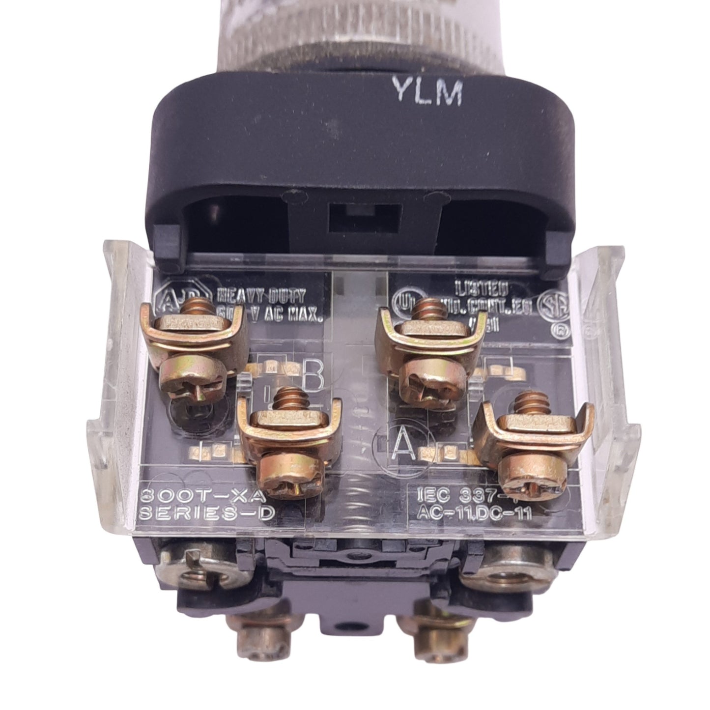 Used Allen Bradley 800T-PA16 Amber Illuminated Pushbutton, ø30mm, 1NO 1NC, 600V 10A