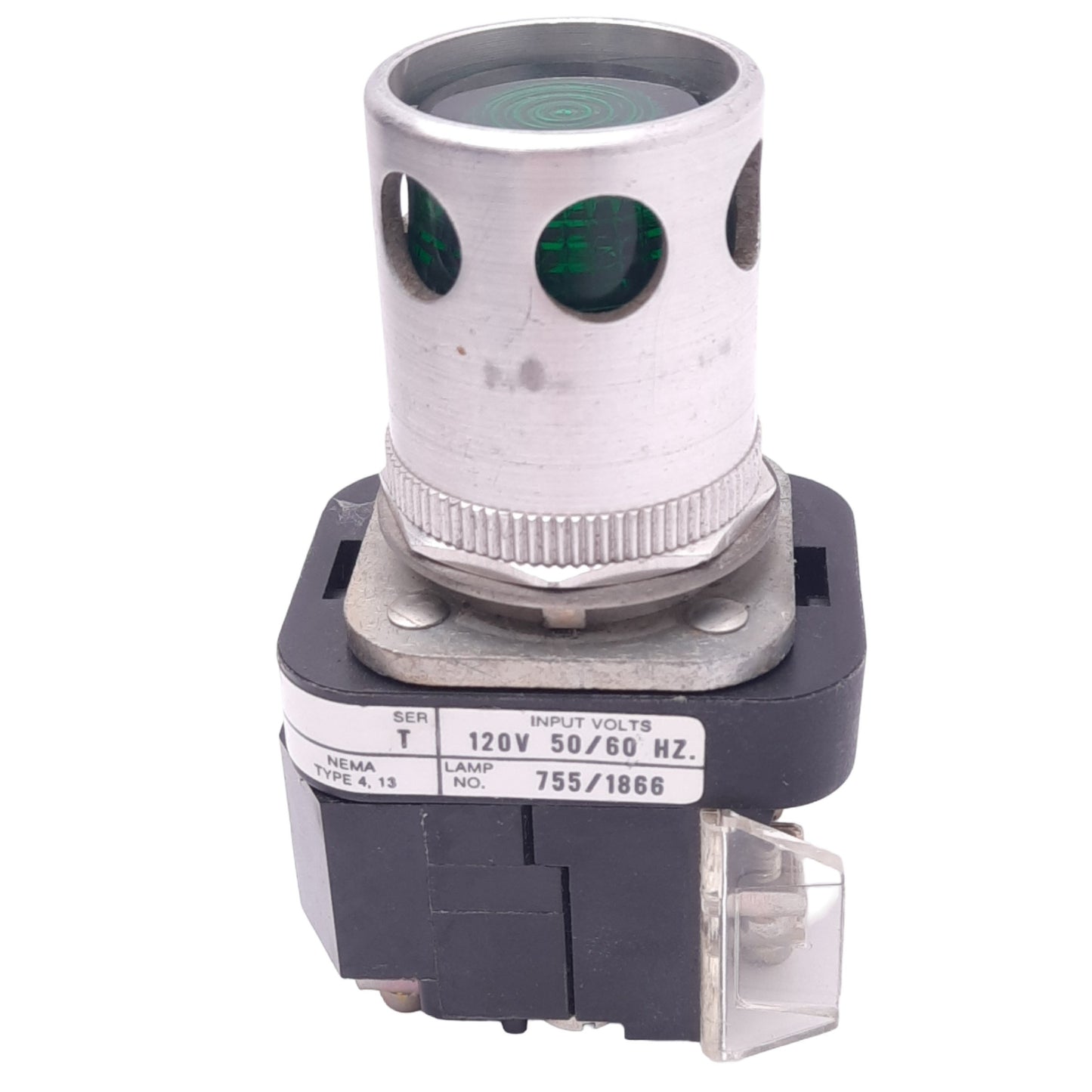 Used Allen Bradley 800T-PA16 Green Illuminated Pushbutton, ø30mm, 1NO 1NC, 600VAC 10A