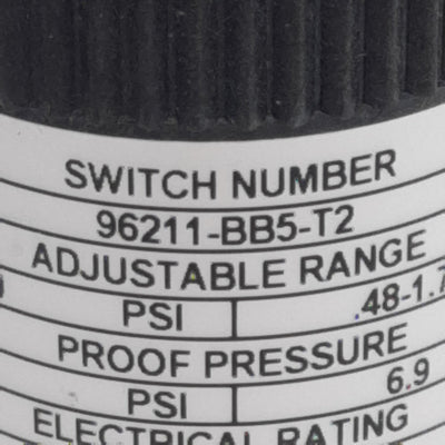New Barksdale 96211-BB5-T2 Pressure Switch, SPDT 5A 125/250VAC, 1/4in NPT, 70-250psi