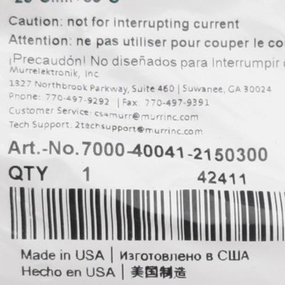 New Murrelektronik 7000-40041-2150300 Cordset, 5P M12 Male to Female, 4A 125VAC, 3m