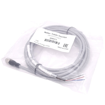 New Mettler Toledo 58080273 ISM Patch Cable, M12 8-Pin F to Flying Leads, 15ft