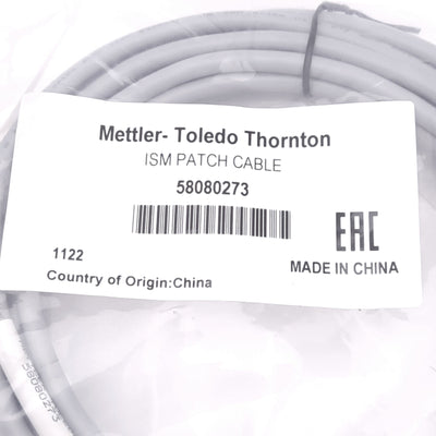 New Mettler Toledo 58080273 ISM Patch Cable, M12 8-Pin F to Flying Leads, 15ft