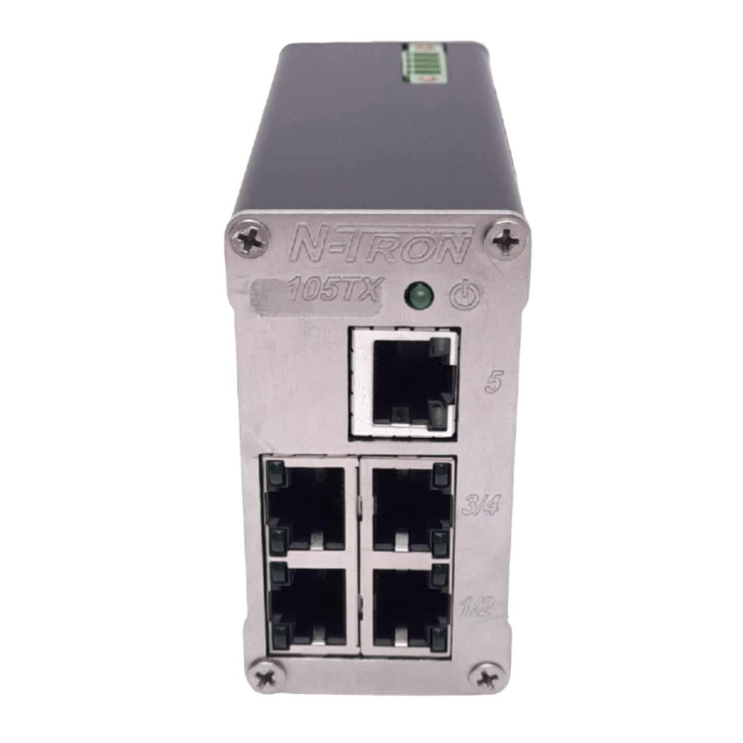 Used N-Tron 105TX Ethernet Switch, 5-Port RJ45, 10-30VDC, DIN Rail, 1.0Gb/s Max
