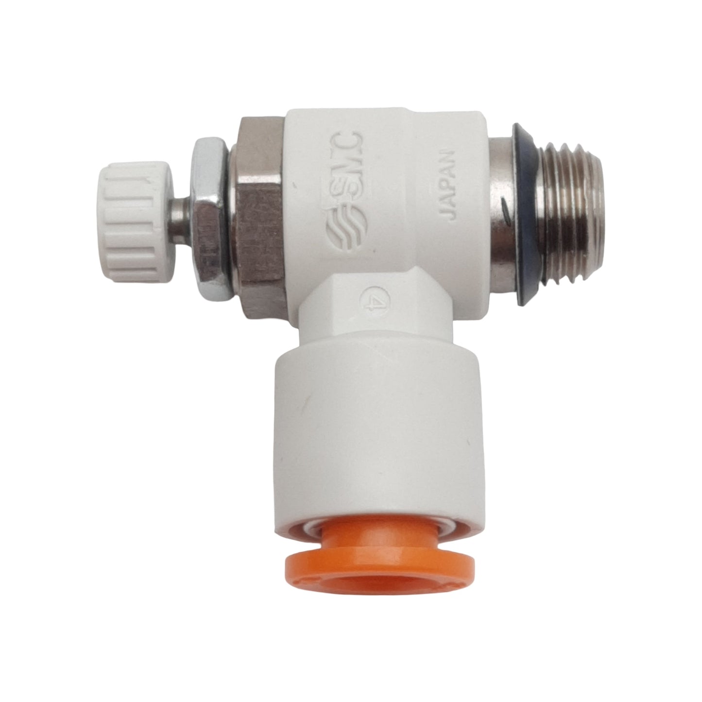 New Lot of 2 SMC AS2201F-U01-07 Flow Control Elbow Fitting, 1/8in Uni x 1/4in Tube