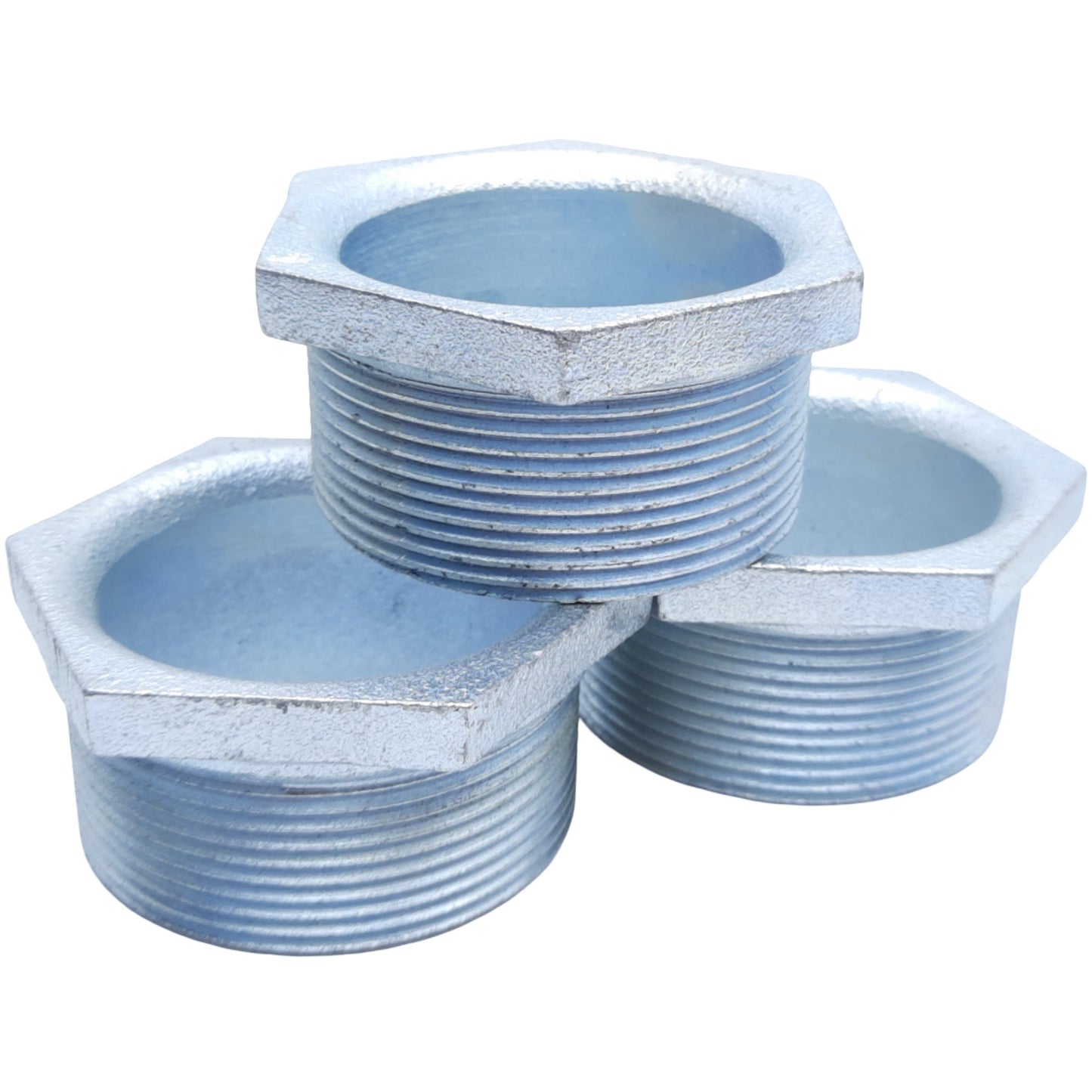 Used Lot of 3 O-Z/Gedney 7-200 Bushed Conduit Nipple Size 2", AC Diameter 3", IMC