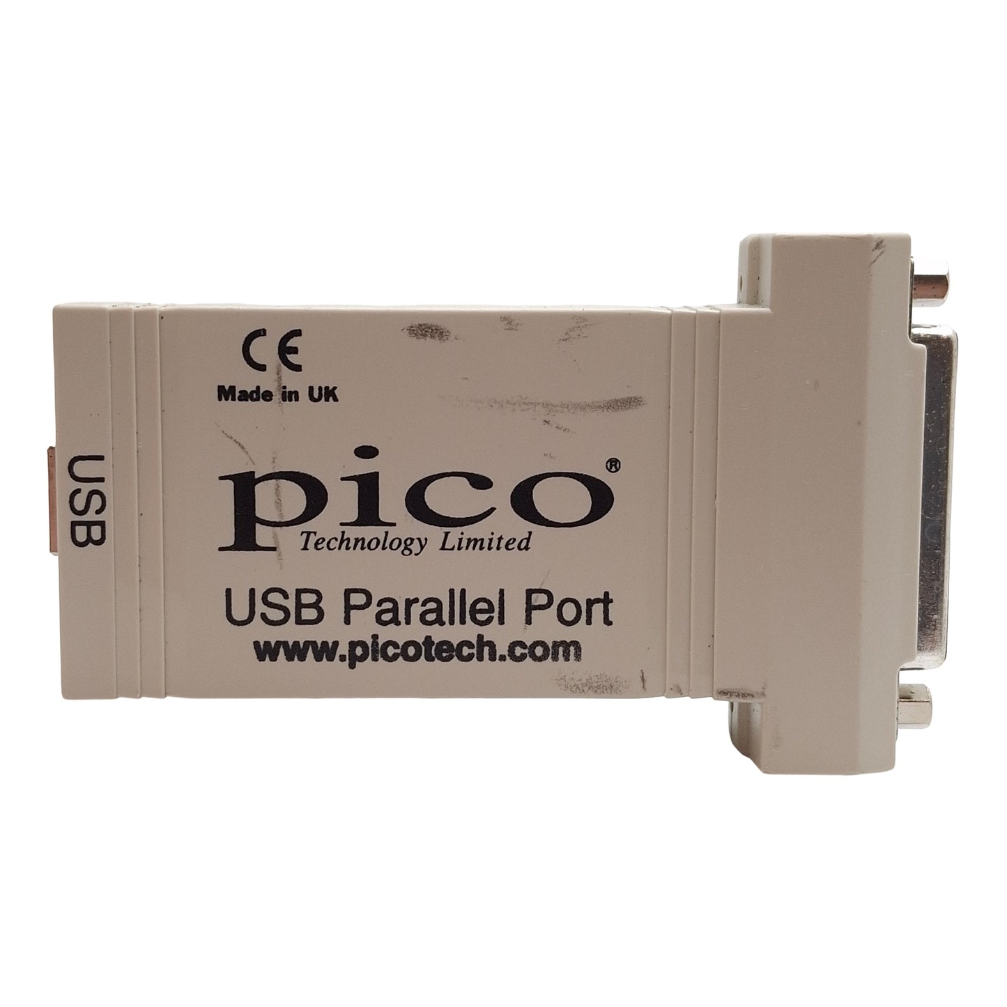 Used Pico HMY08-211 USB-to-Parallel Adapter w/ Cables, USB-B to D-Sub 25-Pin