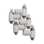 New Lot of 5 SMC AS1201F-U10/32-04 Elbow Fitting, ø4mm Tube x 10-32UNF Male, 1MPa