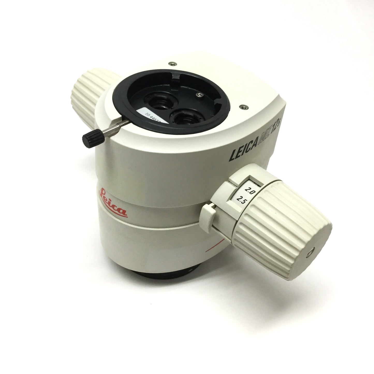Used Leica 10446370 MZ12.5 Stereo Microscope Body Optics Carrier 0.8X to 10X Zoom Mag