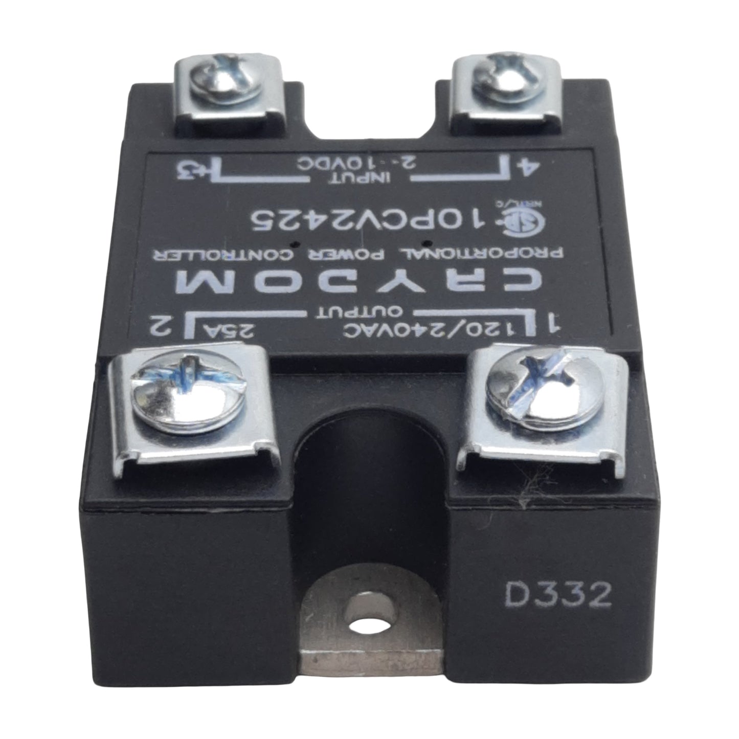 New Crydom 10PCV2425 Solid-State Relay, SPST-NO, 2-10VDC In, 25A 120/240VAC Out