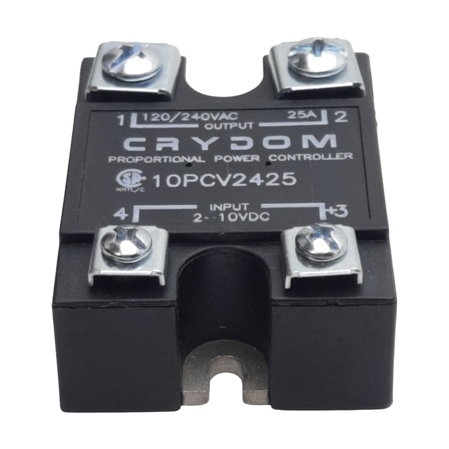New Crydom 10PCV2425 Solid-State Relay, SPST-NO, 2-10VDC In, 25A 120/240VAC Out