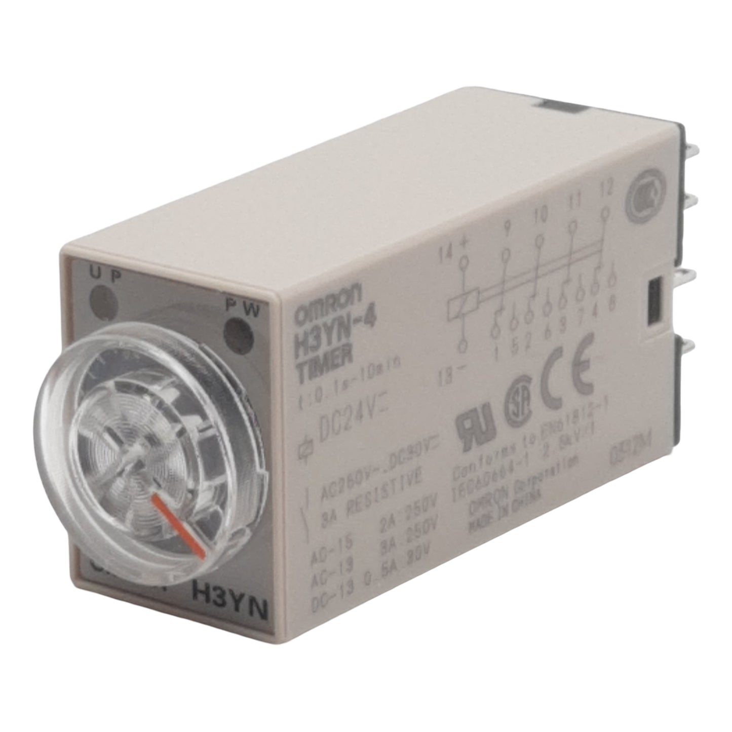 New Omron H3YN-4 Solid-State Timer, 0.1s-10min, 4PDT, 24VDC, 14-Pin Plug In
