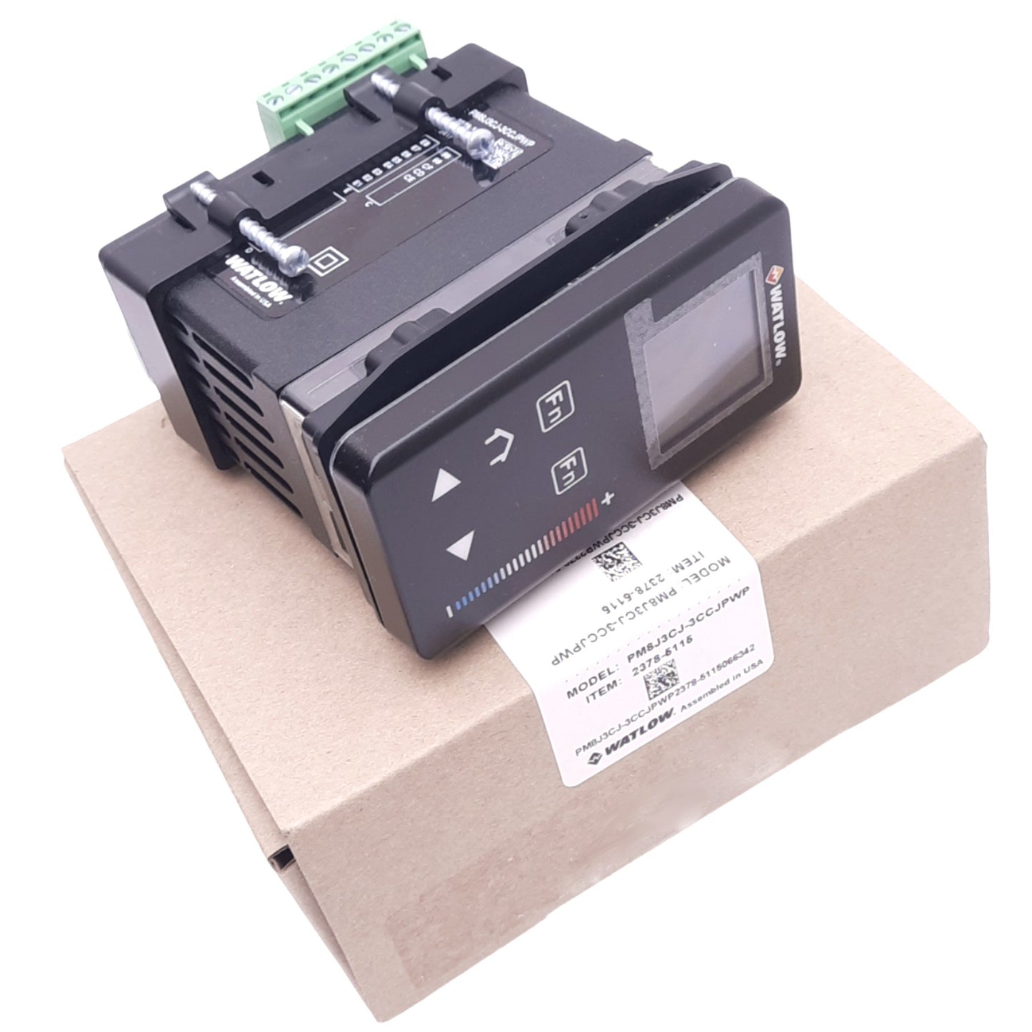 New Watlow PM8J3CJ-3CCJPWP PM Plus PID Controller w/ LCD Display, 24V, 1/8 DIN Panel