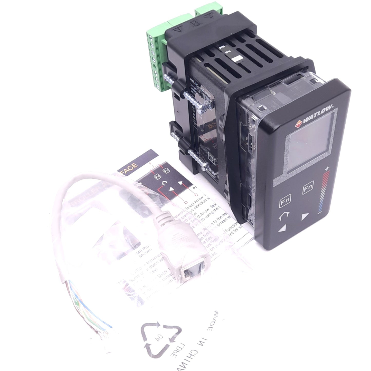 New Watlow PM8J3CJ-3CCJPWP PM Plus PID Controller w/ LCD Display, 24V, 1/8 DIN Panel