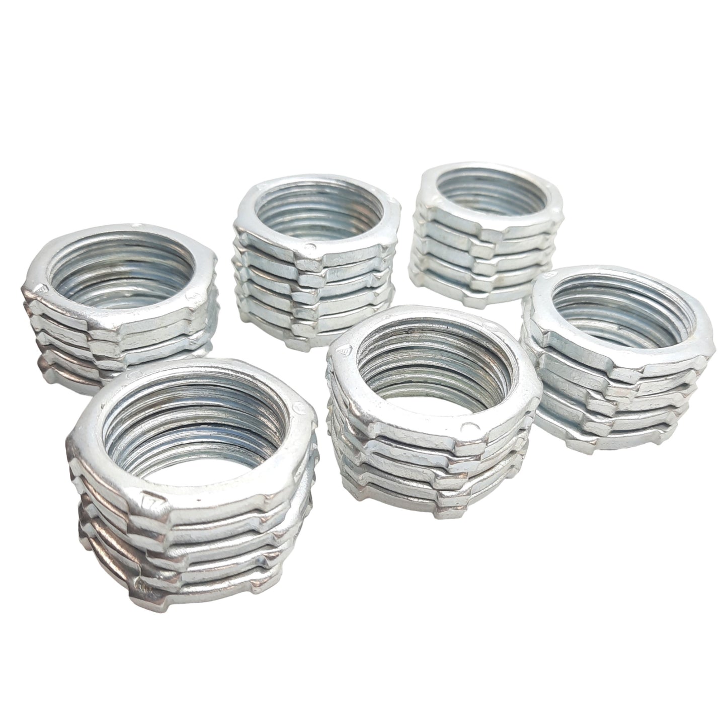 Used Lot of 31 O-Z/Gedney 1–100S Conduit Locknut 1in Trade Size, 11-1/2 TPI, ø1-5/8in