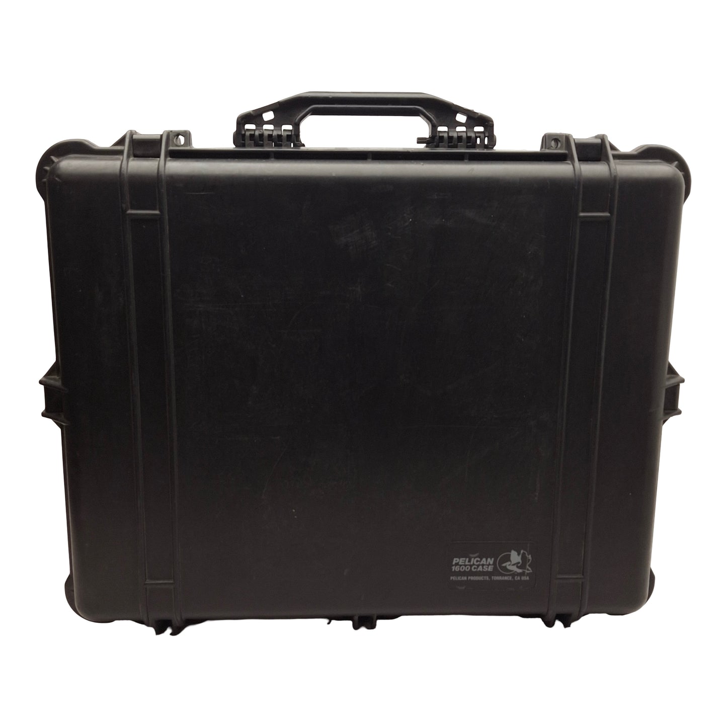Used Pelican 1600 Protector Case, Black, 21.51 x 16.54 x 7.99in Interior *No Foam*