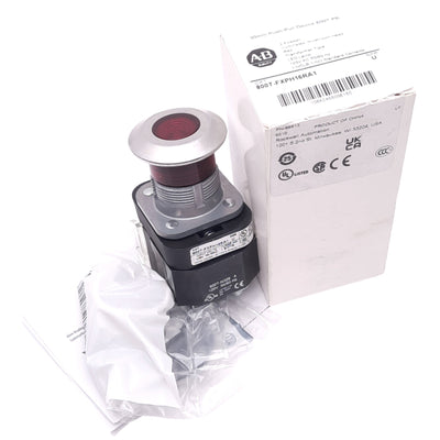 New Allen Bradley 800T-FXPH16RA1 Push/Pull E-Stop Button, ø30mm, 1NO+1NCLB, 600V 10A