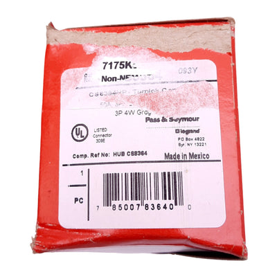 New Legrand CS8364 Turnlok Twist-Lock Female Connector, 3-Pole 4-Wire, 3-Phase, 250V