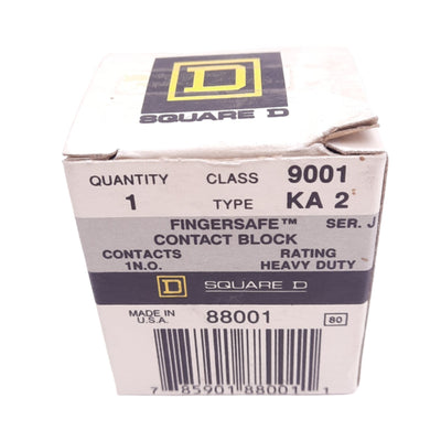 New Square D 9001KA2 Contact Block for 30mm Button, 1 Normally Open, 600V 10A Max