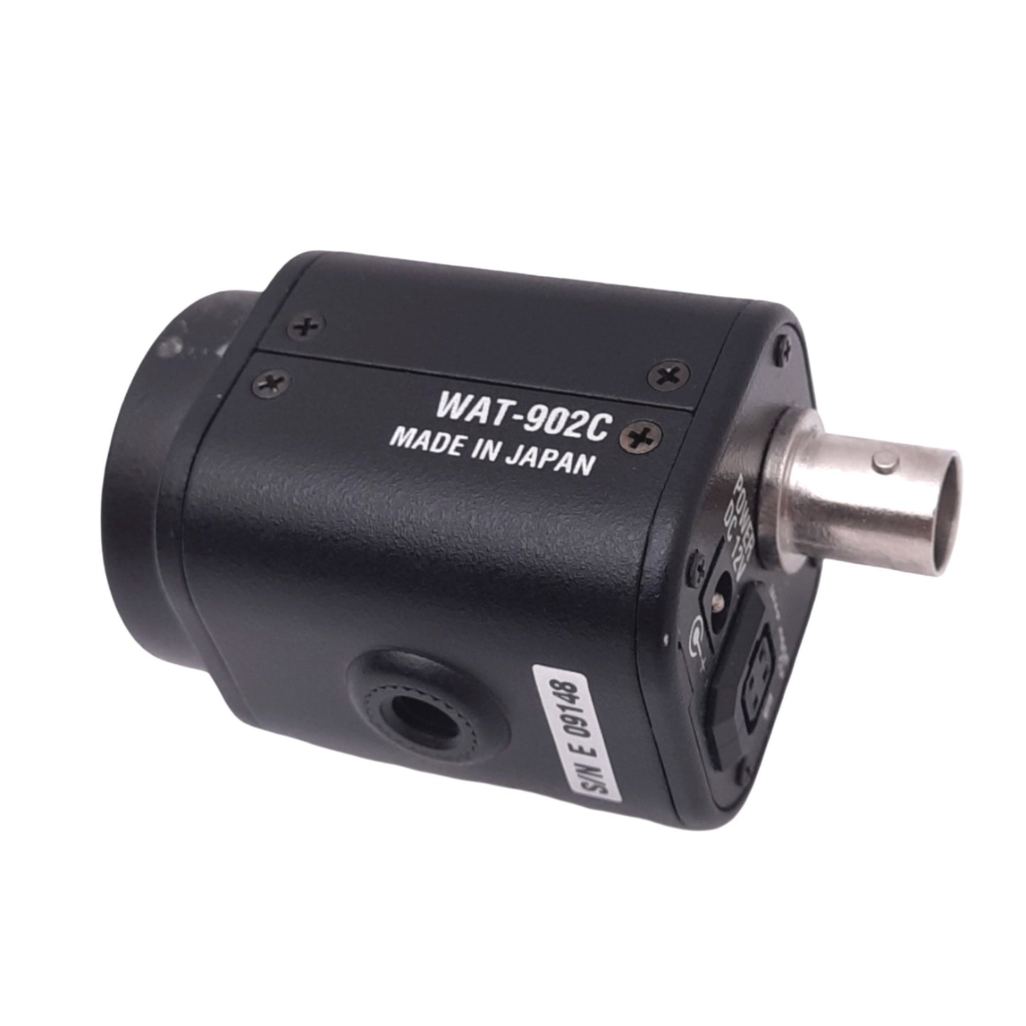 Used Watec WAT-902C CCTV Box Camera, 1/2in CCD, 570 Lines, BNC Out, 12VDC, C-Mount