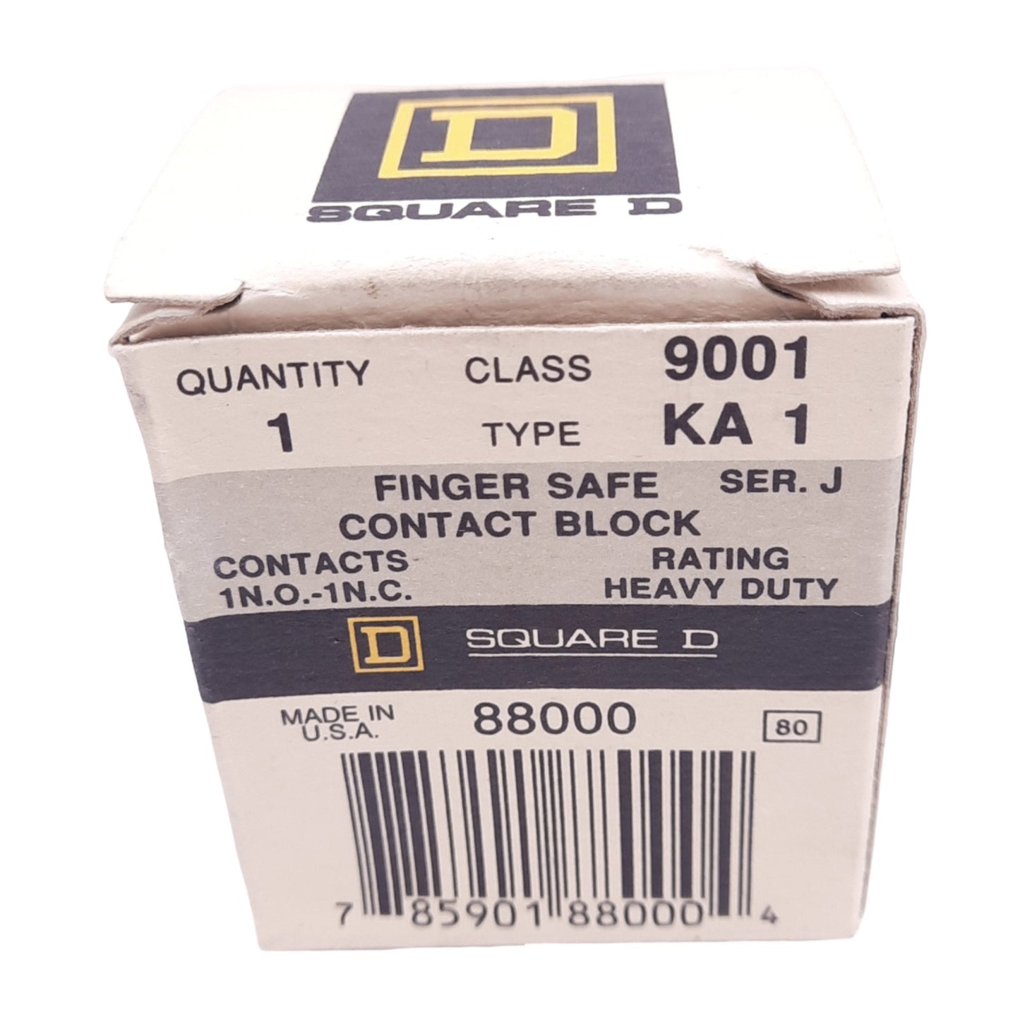 New Square D 9001KA1 Contact Block for 30mm Button, 1N.O. + 1N.C., 600V 10A Max