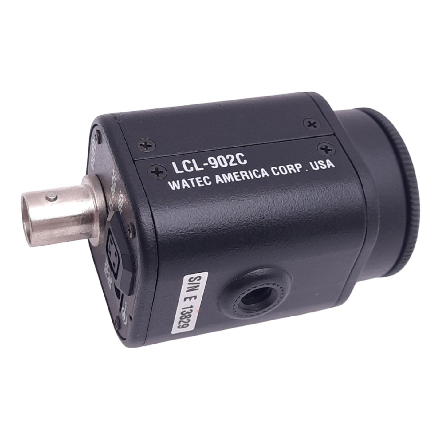 Used Watec LCL-902C CCTV Box Camera, 1/2in CCD, 570 Lines, BNC Out, 12VDC, C-Mount