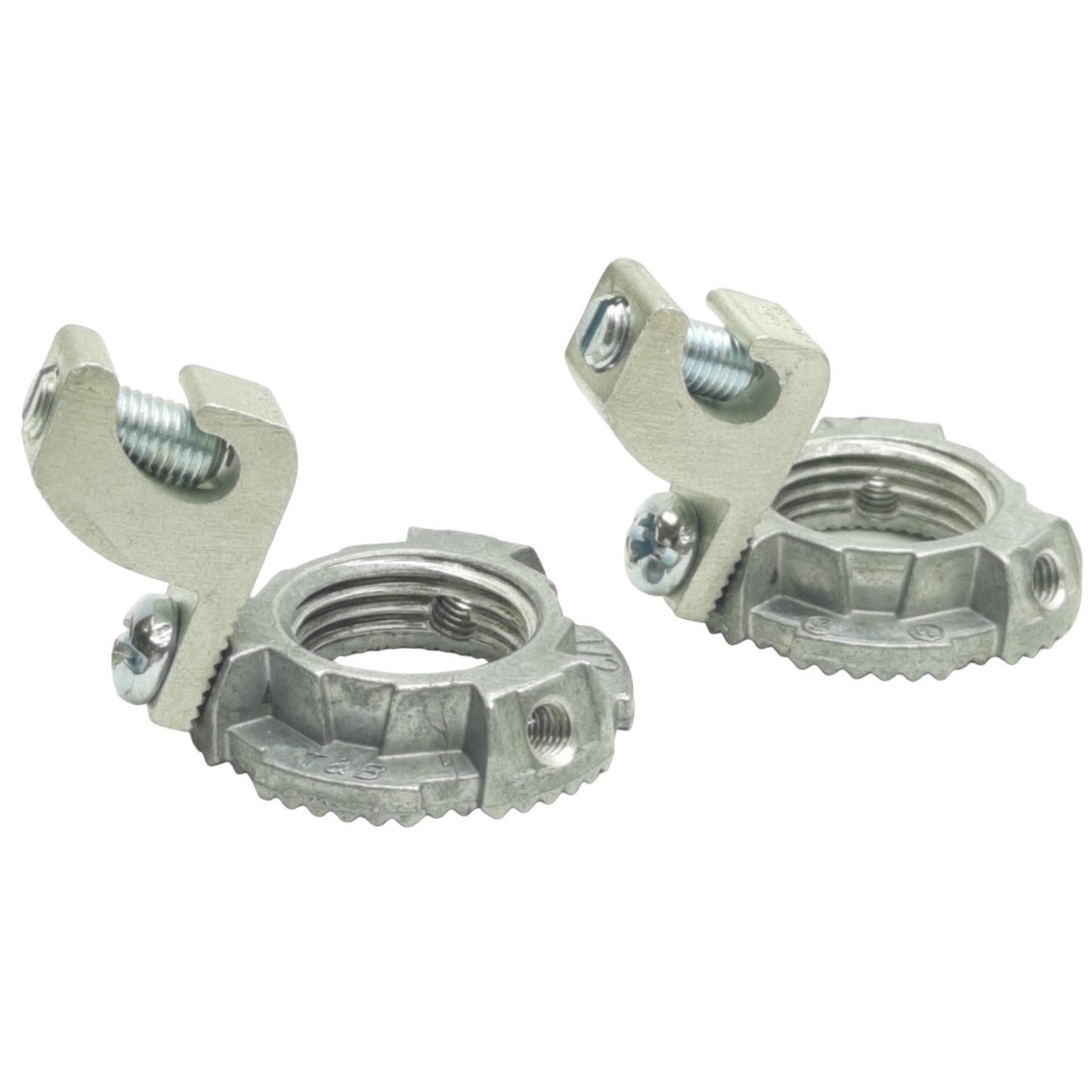 Used Lot of 2 Thomas & Betts L050GRL Grounding Locknut #10, 1/2 Trade Size, ø1-1/2in