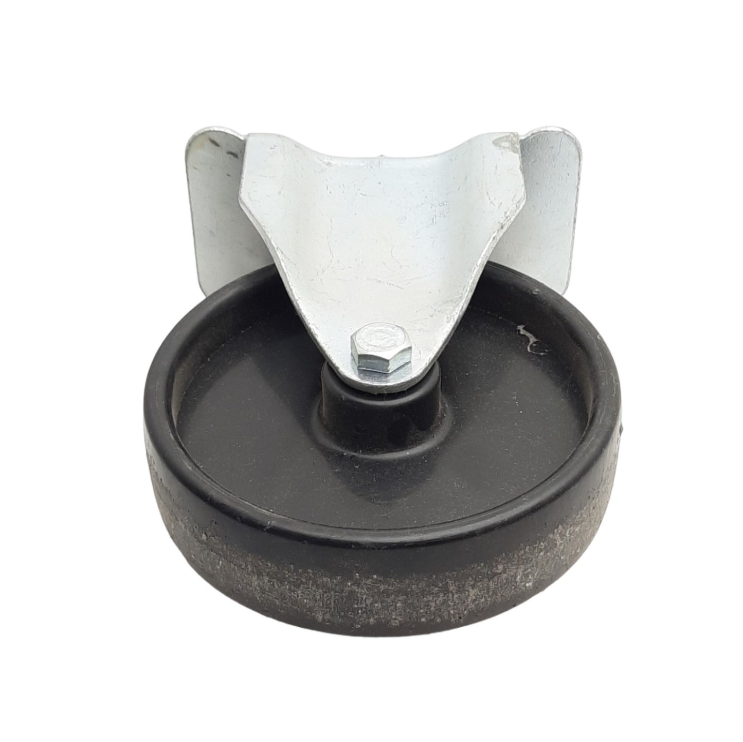 Used Lot of 4 Rigid Stem Mount Casters, ø4.5in x 1.3in Phenolic Wheel, 3/8-16 Thread