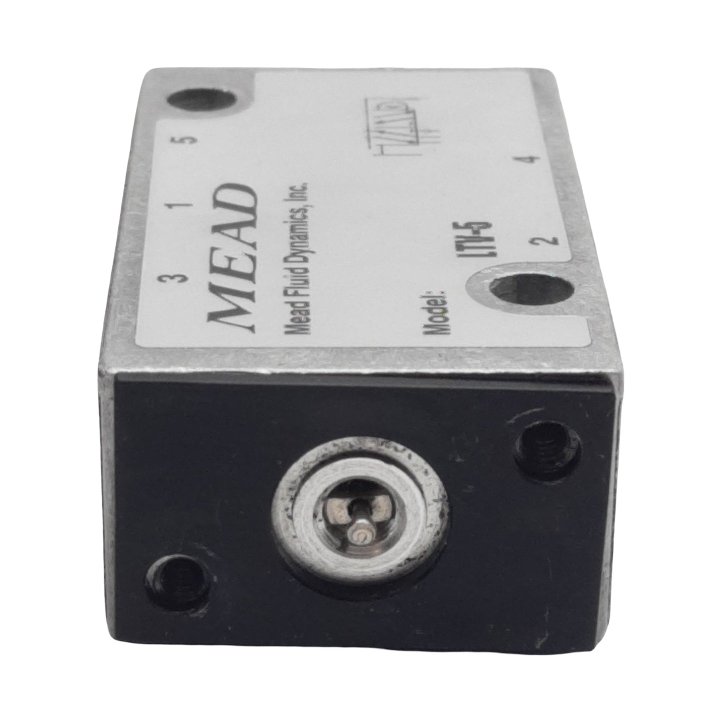 Used Mead LTV-5 Air Control Valve, 5/2-Way, 1/8in NPT, 0.18Cv, 25-125psi