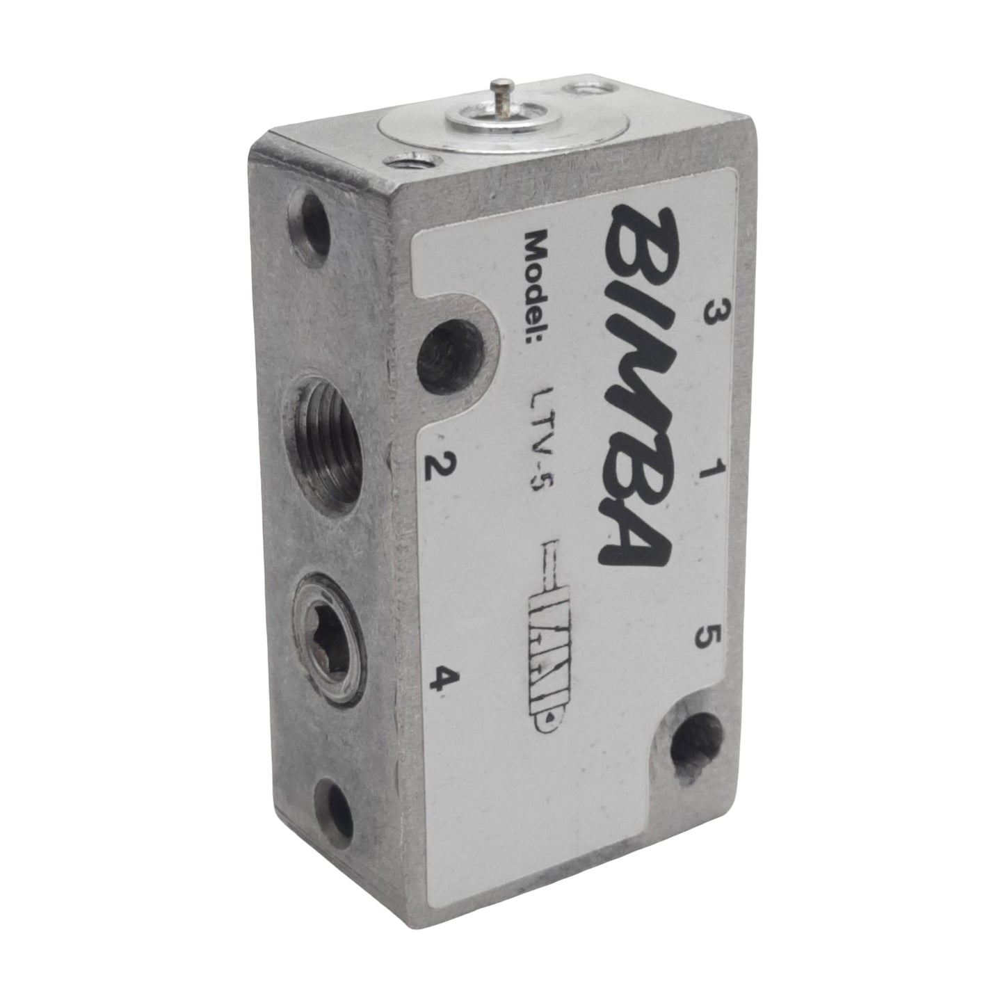 Used Bimba LTV-5 Air Control Valve, 5/2-Way, 1/8in NPT, 0.24Cv, 25-125psi