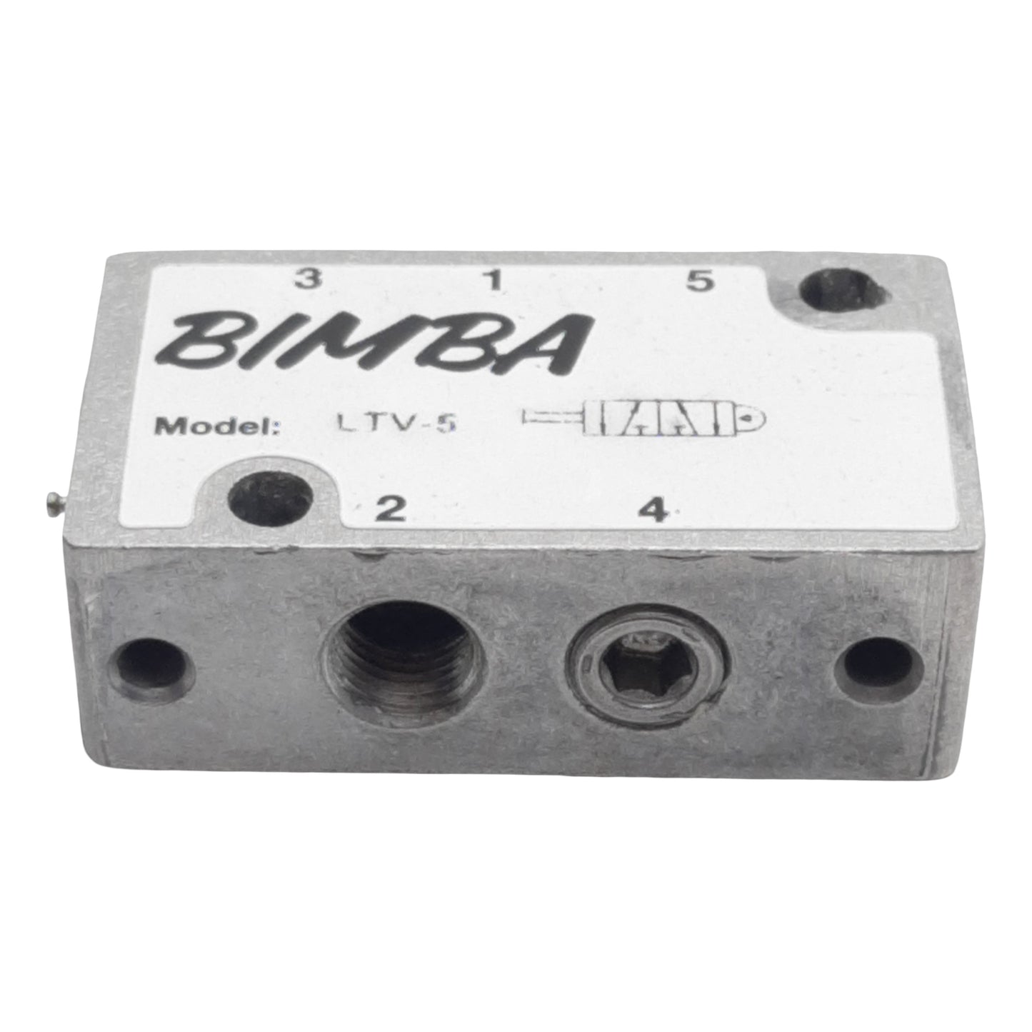 Used Bimba LTV-5 Air Control Valve, 5/2-Way, 1/8in NPT, 0.24Cv, 25-125psi