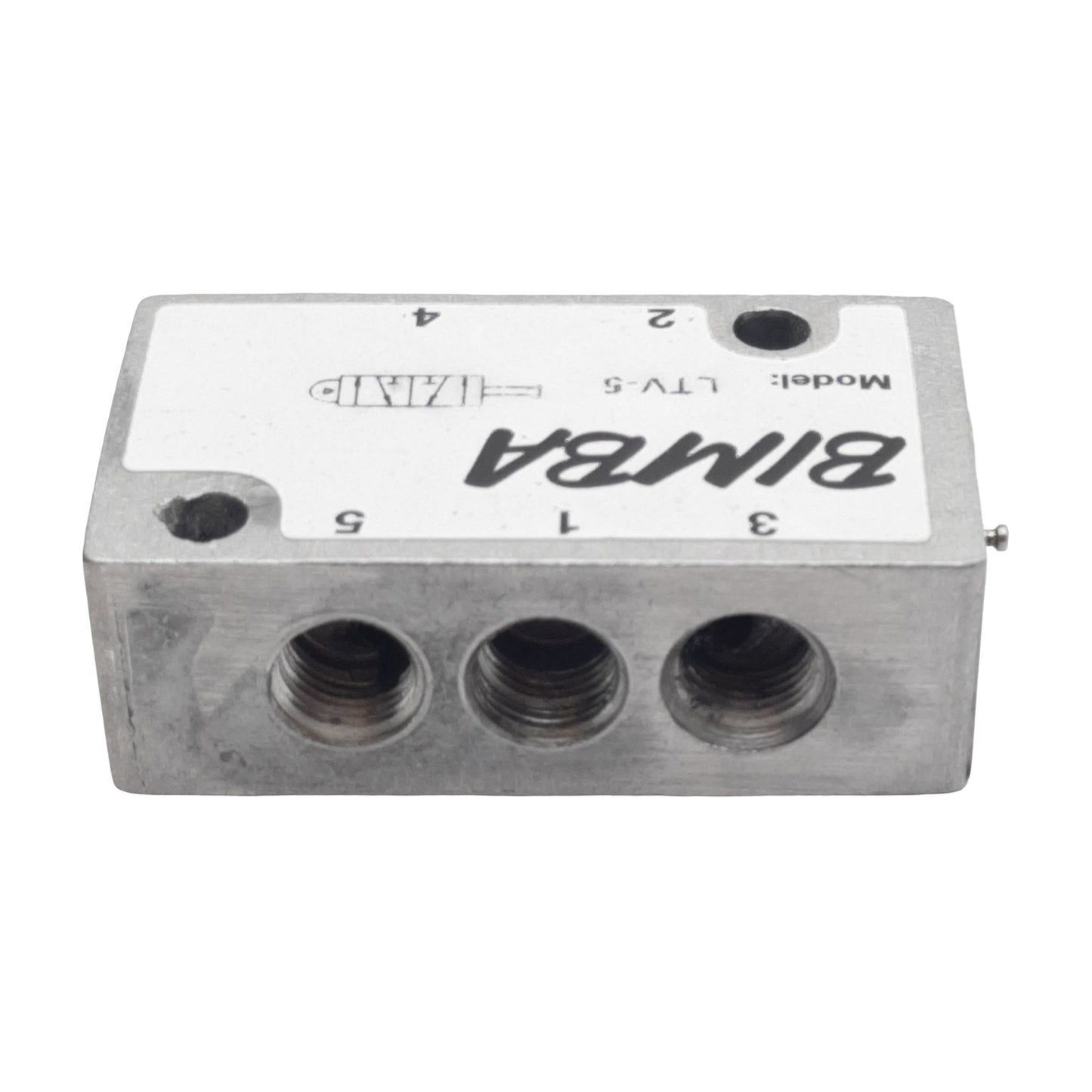 Used Bimba LTV-5 Air Control Valve, 5/2-Way, 1/8in NPT, 0.24Cv, 25-125psi