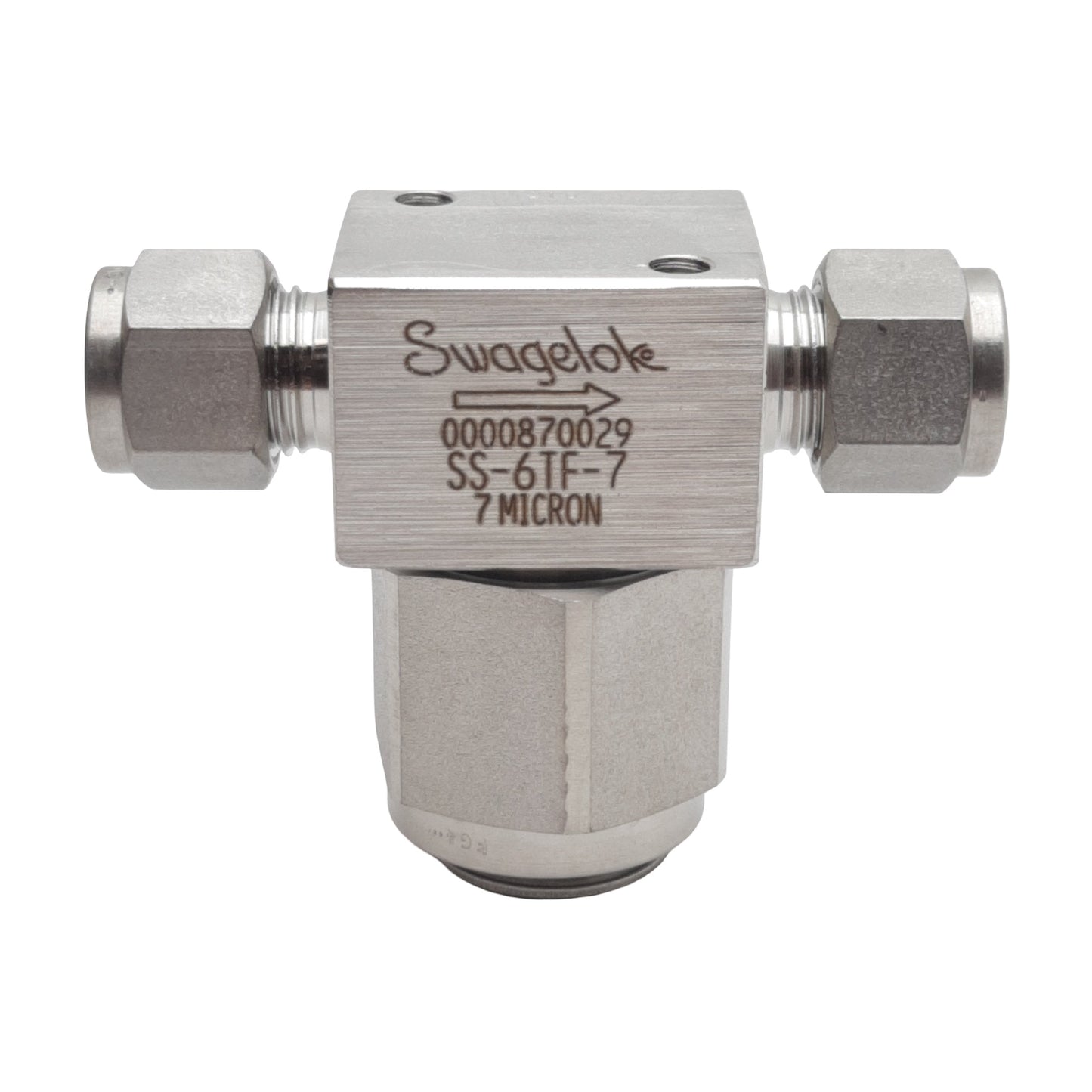New Swagelok SS-6TF-7 Particulate Filter Tee Fitting, ø3/8in x ø3/8in Tube, 7µm