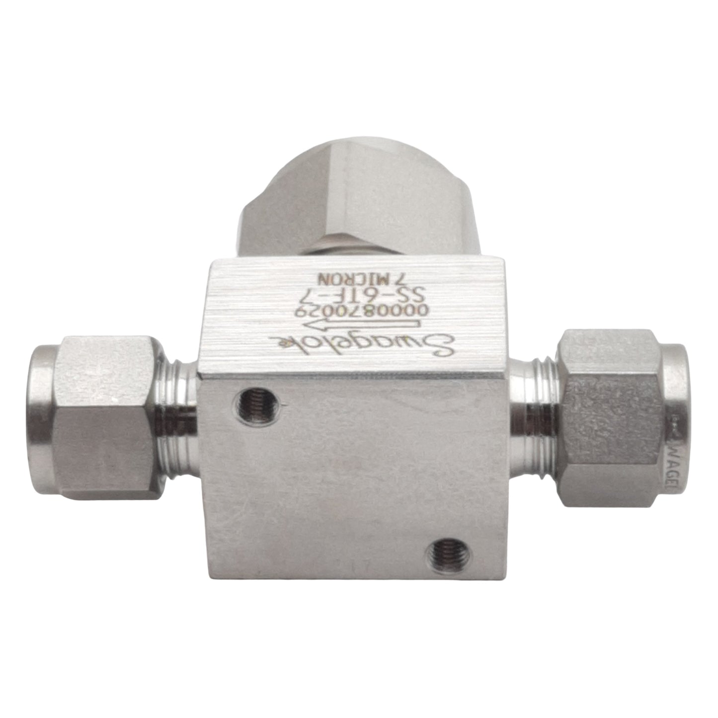 New Swagelok SS-6TF-7 Particulate Filter Tee Fitting, ø3/8in x ø3/8in Tube, 7µm