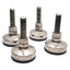 Used Lot of 4 Heavy Duty Padded Machine Leveling Feet M24 x 4.5in Stem, ø3-7/8in Base