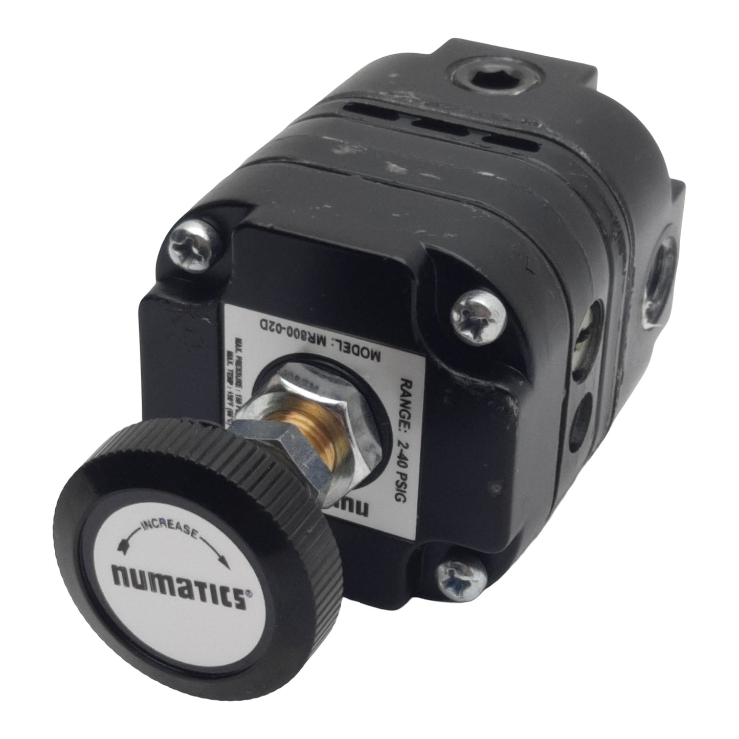 Used Numatics MR800-02D Pneumatic Regulator, 1/4in NPT, 2-40psig, 14scfm