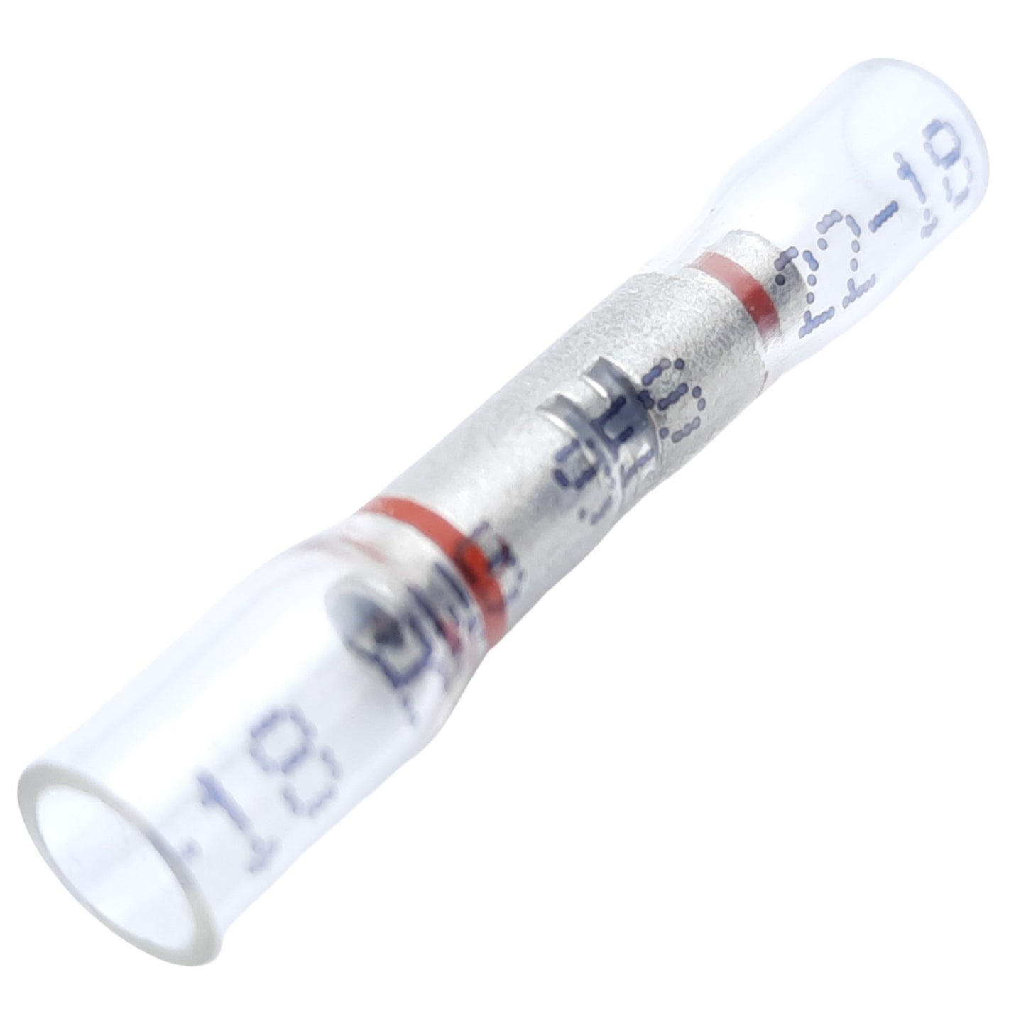 New Lot of 2 Optiseal 7949K41 Butt Connector Clear Tube Red Stripes 22-18AWG