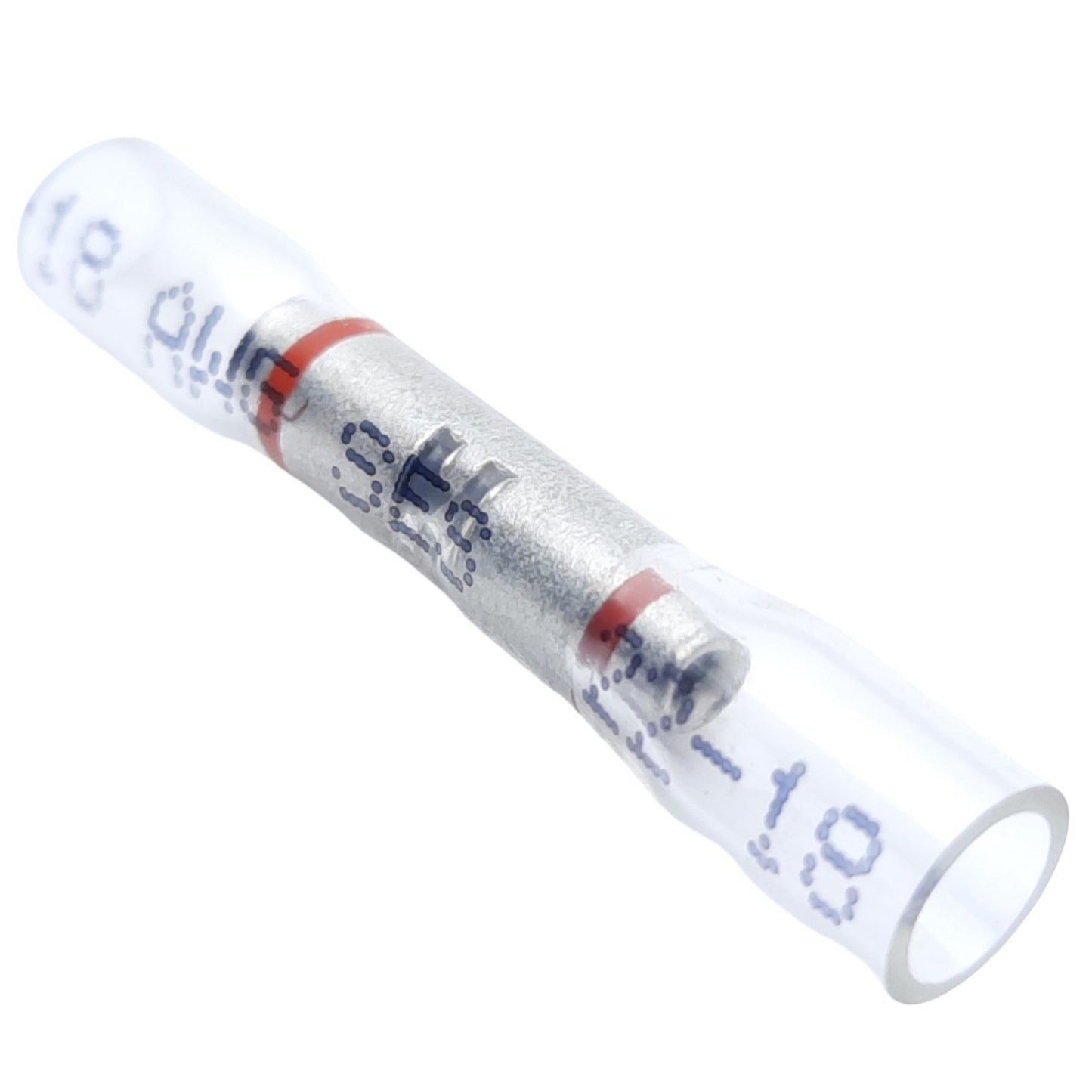 New Lot of 2 Optiseal 7949K41 Butt Connector Clear Tube Red Stripes 22-18AWG